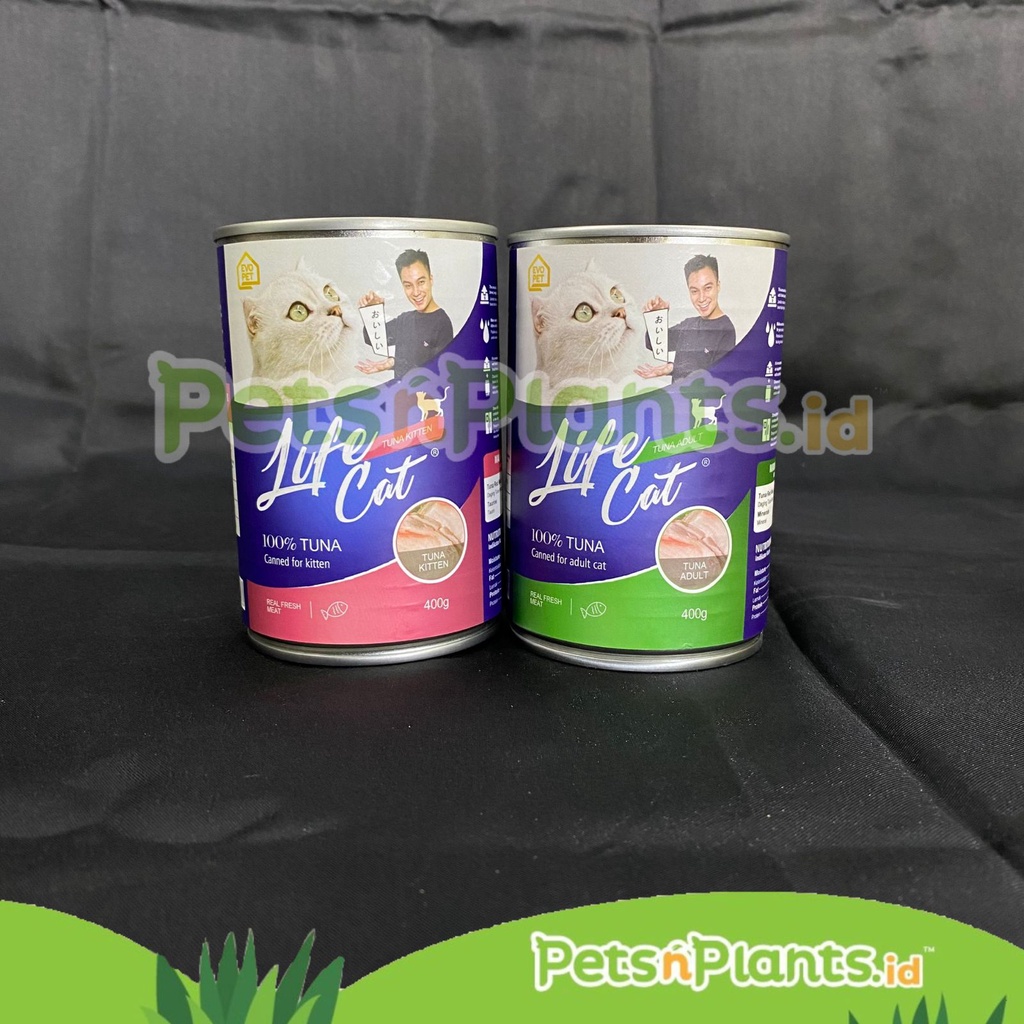 LIFE CAT - Makanan Kucing Basah - Wet Cat Food - Adult Tuna - 400 GR Kaleng