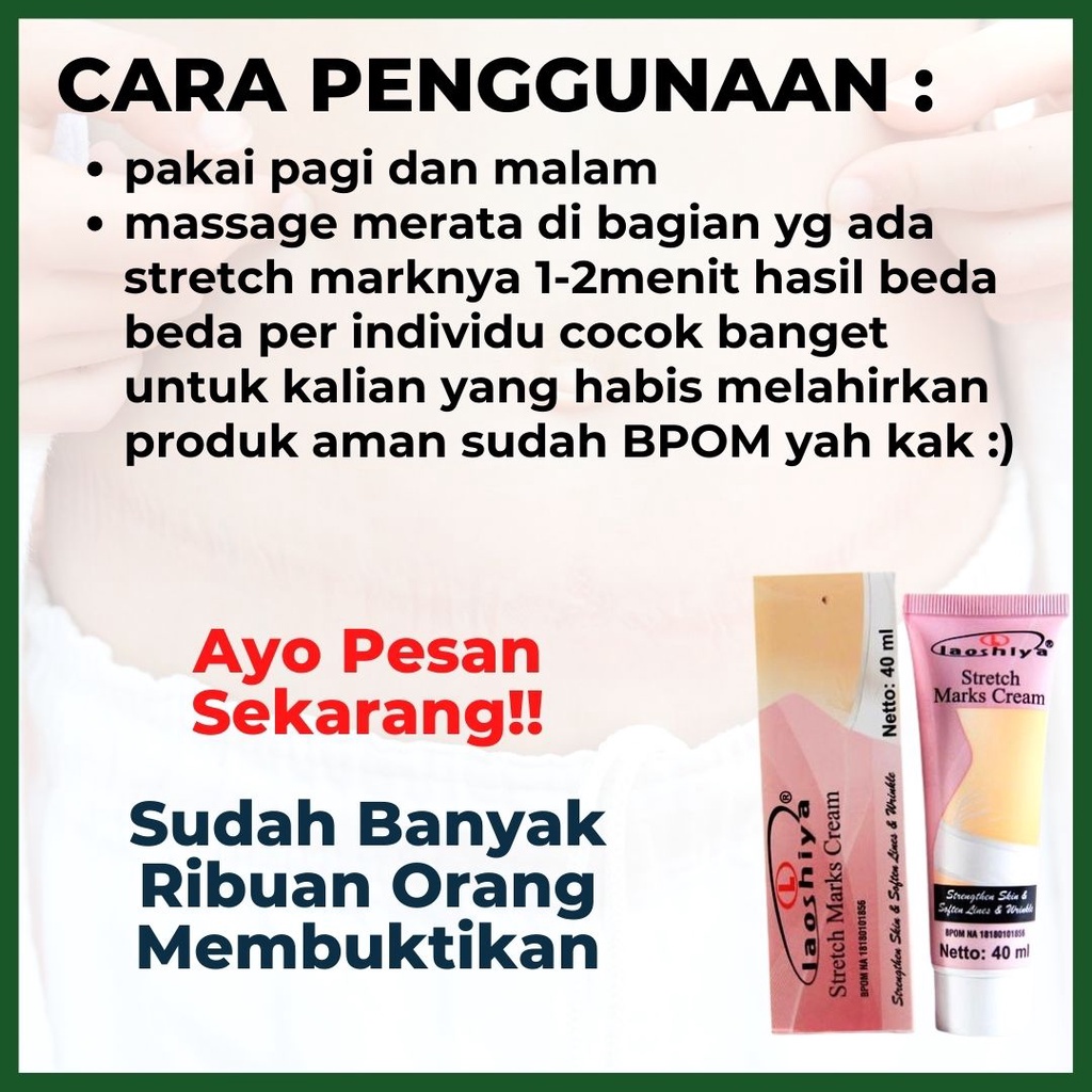 Laoshiya Obat Strechmark Paling Ampuh Laoshiya Cream Stretchmarks Cream Penghilang Strechmark Ampuh Permanen Bpom