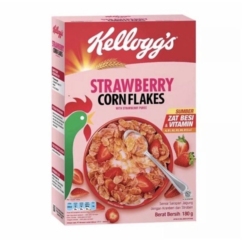 

Kellogs corn flakes strawberry 180gr cereal kellogs