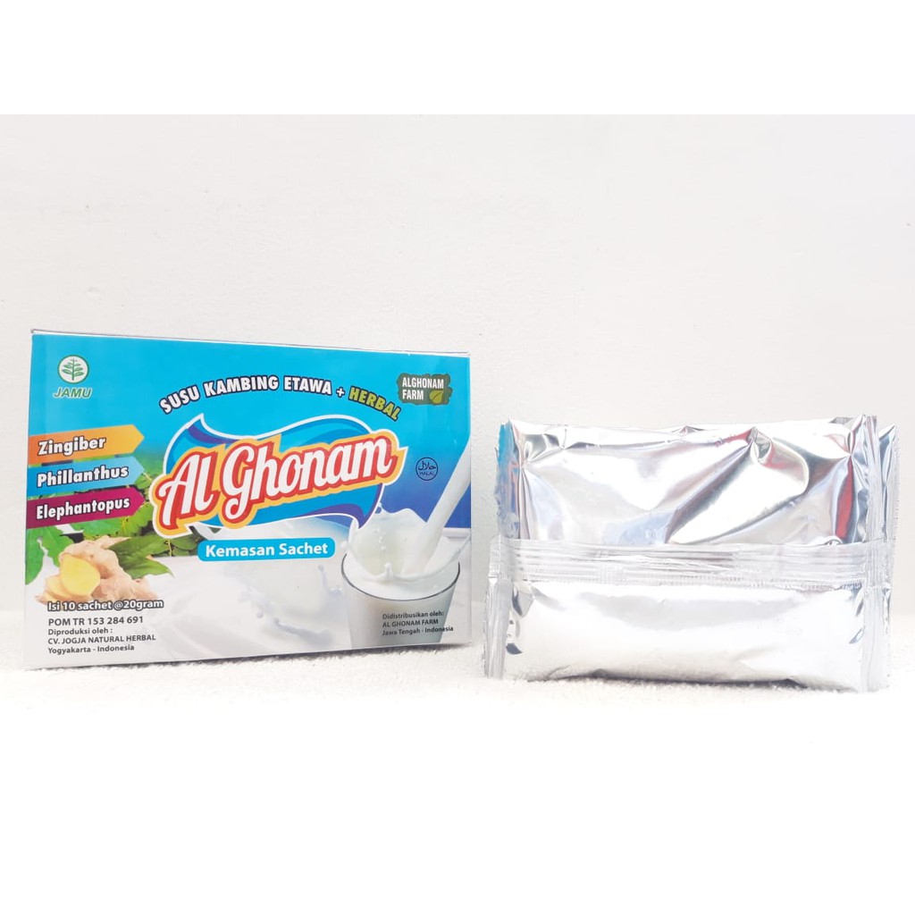 

Susu Kambing Etawa Bubuk AL GHONAM Kemasan SACHET Rasa Vanilla Murni