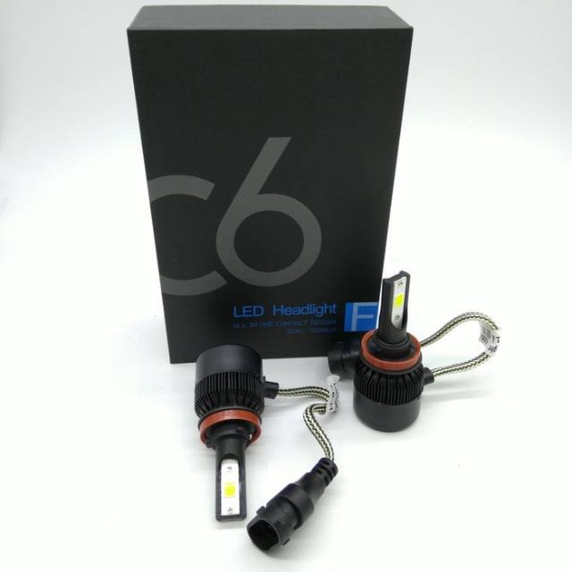 Lampu LED Mobil C6 H8 . H11 . H16 Original black Edition