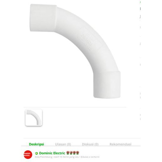 L-Bo 20mm untuk Pipa Listrik/ Elbow/ Elbo/ Boss/ Clipsal