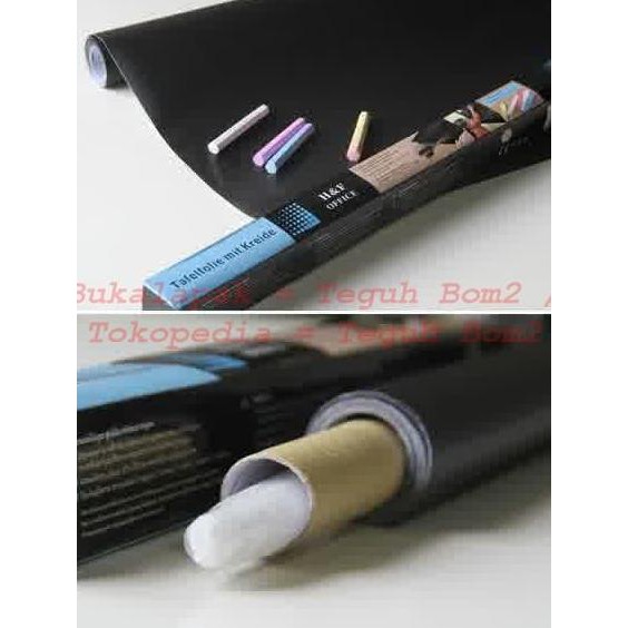 

GIMT BLACKBOARD WALL STICKER - STIKER PAPAN TULIS HITAM 200CM X 45CM A2V9