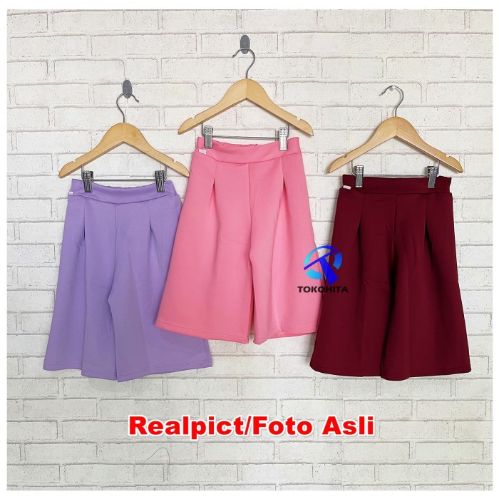 r201E1 All Size Celana Kulot Anak Bahan Scuba Premium Umur 2-5 Tahun - Biru Elektrik S20Frfr57