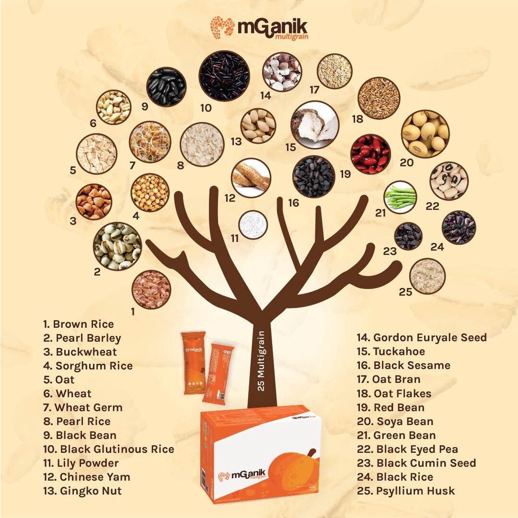 Mganik Multigrain 6 Sachet FREE MASKER