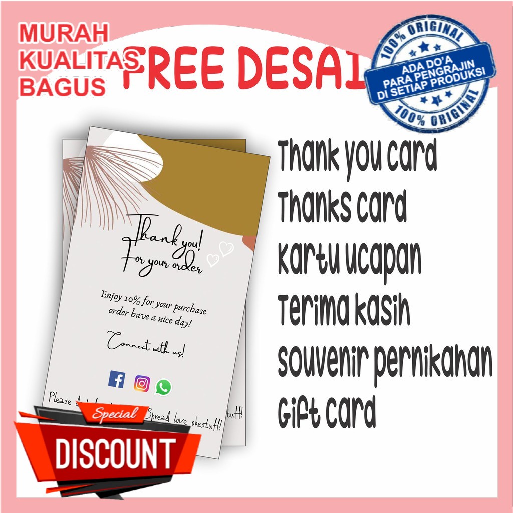 

thanks card Thank you card Souvenir kartu ucapan terima kasih souvenir pernikahan gift card