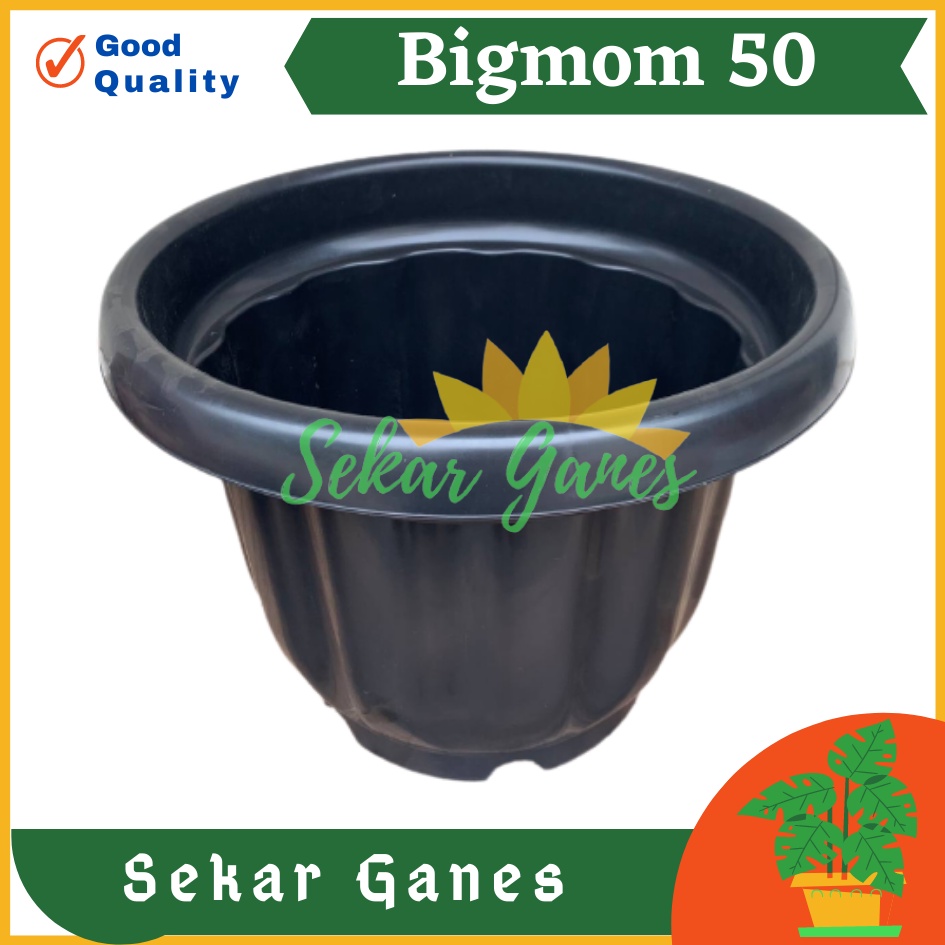 ONLY SAMEDAY AND INSTAN Pot BIGMOM 50 Hitam - Pot Besar Jumbo 50cm Pot Besar Plastik Bahan Tebal - Pot Besar Jumbo 100cm 50cm 40cm Putih Tinggi Hitam