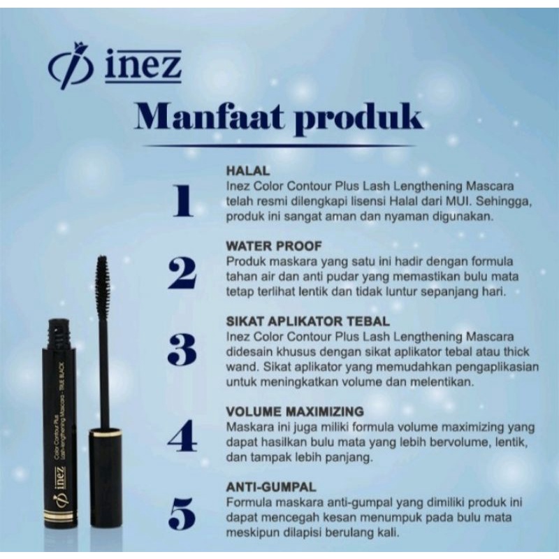 Original Maskara Inez Color Contour Plus Lash Lengthening Mascara