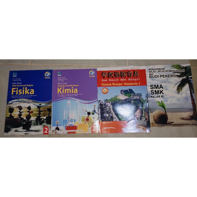 Buku Kimia, Fisika, Mandarin, Budi Pekerti kelas 11 Grafindo, Yudhistira