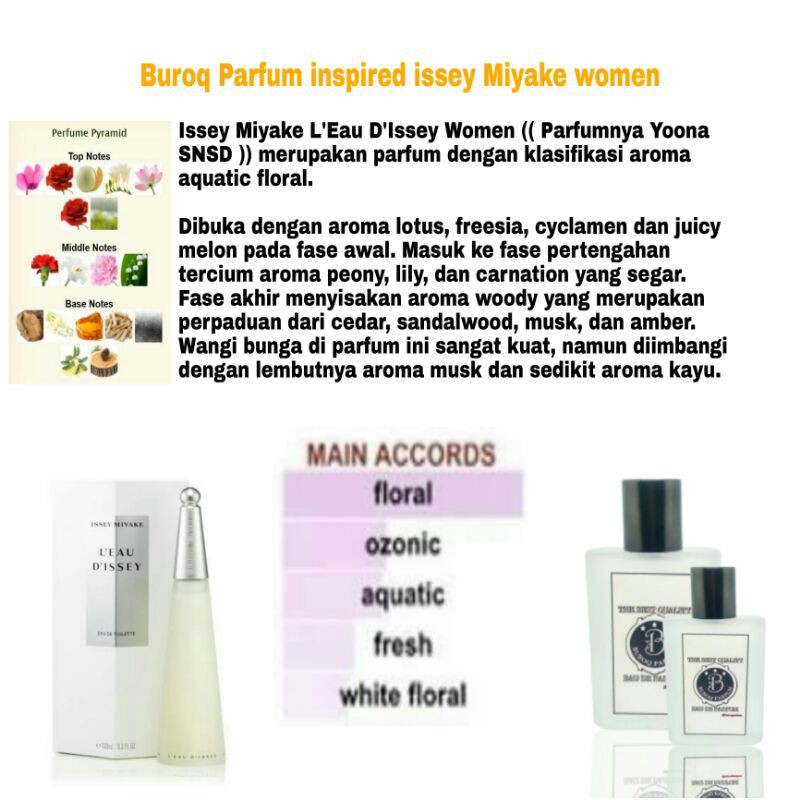 PARFUM WANITA ISEY MIYAKE WANGI TAHAN LAMA NON ALKOHOL HARUM NINGGALIN JEJAK -inspired-