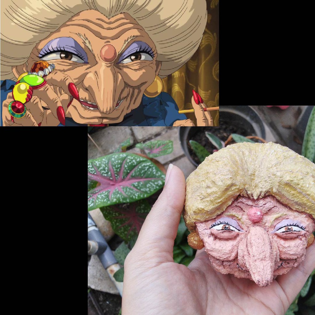 HOMEMADE SQUISHY by artqiq | Yubaba - Spirited Away - Studio Ghibli. rare deco squishy collector