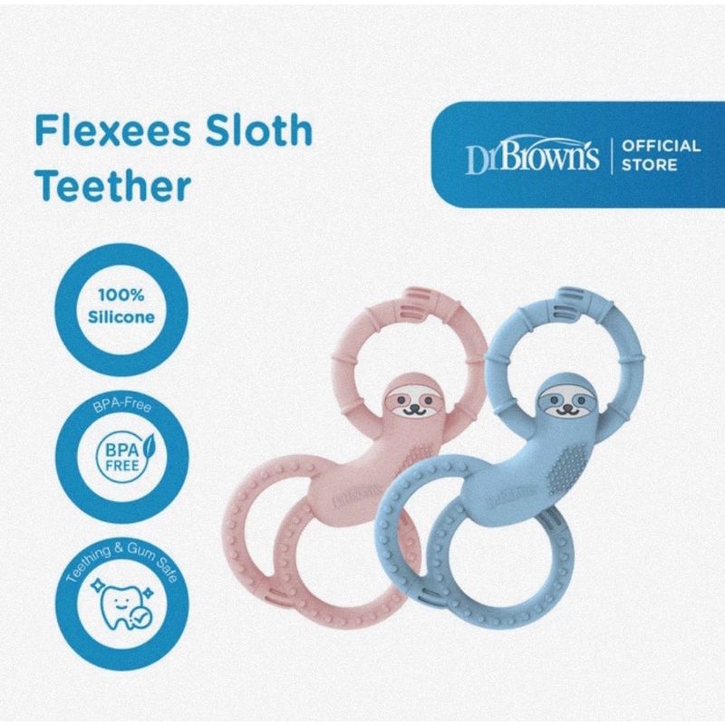 Dr.Brown's Sloth Long Limbed Silicone Teether - Gigitan Bayi