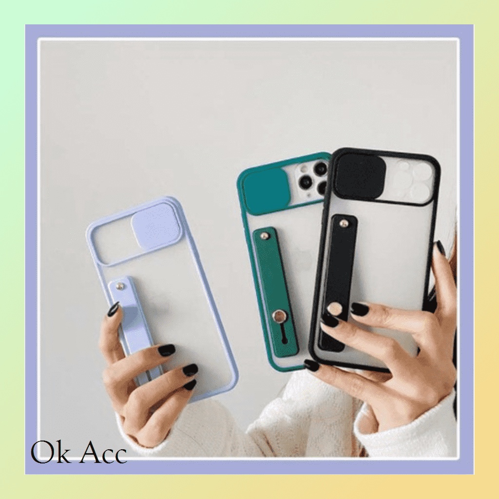 NEW Case sliding kamera finger Strap holder ALL Type Oppo Realme Narzo Xiaomi Redmi Poco Pocophone Vivo