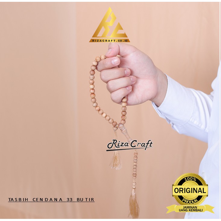 Rizacraft Tasbih Kayu Cendana Super Asli Wangi 33 Butir Kualitas Terbaik