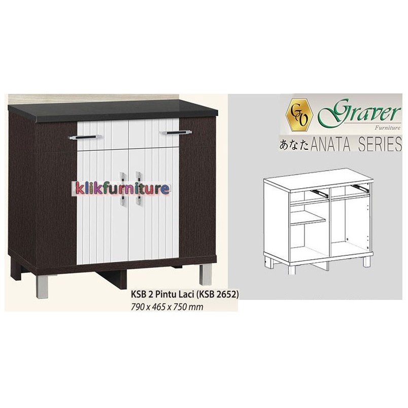 KSB 2652 Graver Kitchen Set Bawah Laci 2 Pintu Anata