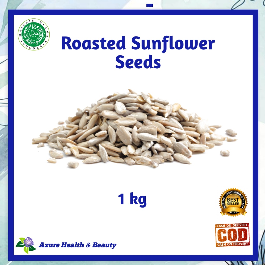 

Azure - Roasted Sunflower Seeds Biji Bunga Matahari Kuaci Panggang Cemilan Sehat Diet Keto DEBM 1kg