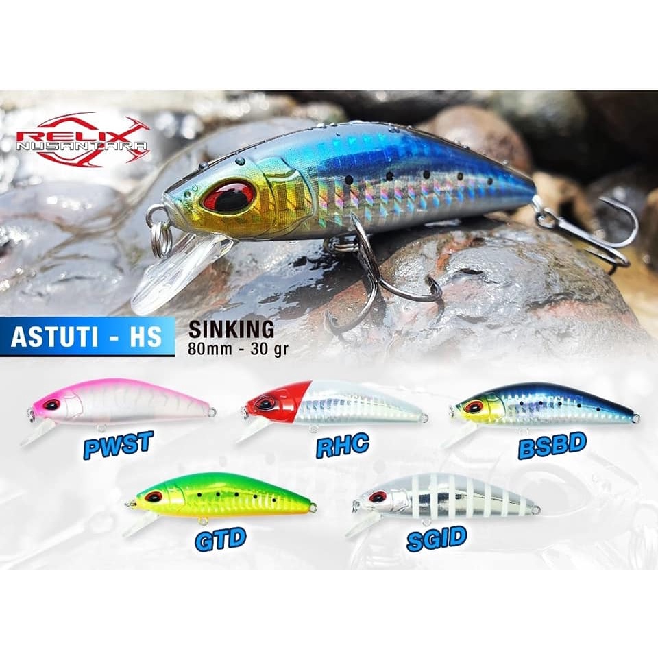 Lure RELIX NUSANTARA ASTUTI - HS (8cm / 30gram) SINKING