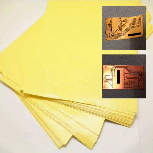 

Kertas Kuning 10pcs Thermal Transfer Toner ke Circuit Board Laser Print Heat Yellow Paper PCB 10 pcs