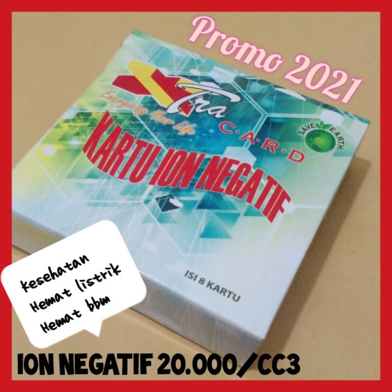 extracard kartu ion negatif anion 20rb ion isi 8 kartu