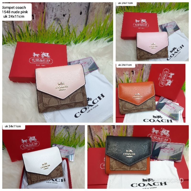 dompet coach lipat mini kode 1548,dompet coach free box