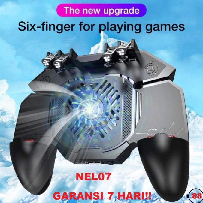 FALSH SALE Original MEMO AK88 Gamepad Cooler 6 Fingerplay Pendingin HP Gamepad - Hitam