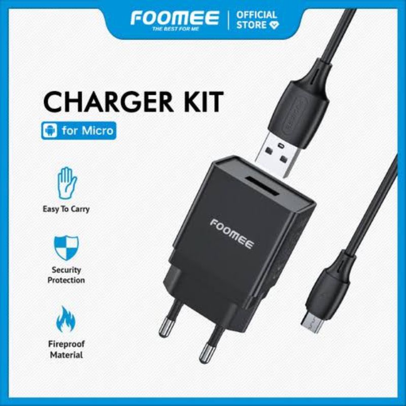 [Foomee-C27s]Travel Charger Port 1 Usb Kabel Micro 1.5A Charger Kit Multi Protection