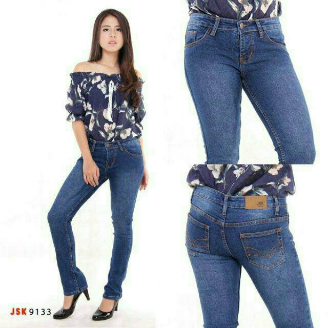 BISA COD Celana Jeans Cutbray Wanita Bootcut Denim Big BISA COD Celana Jeans Cutbray Wanita Bootcut Denim Big