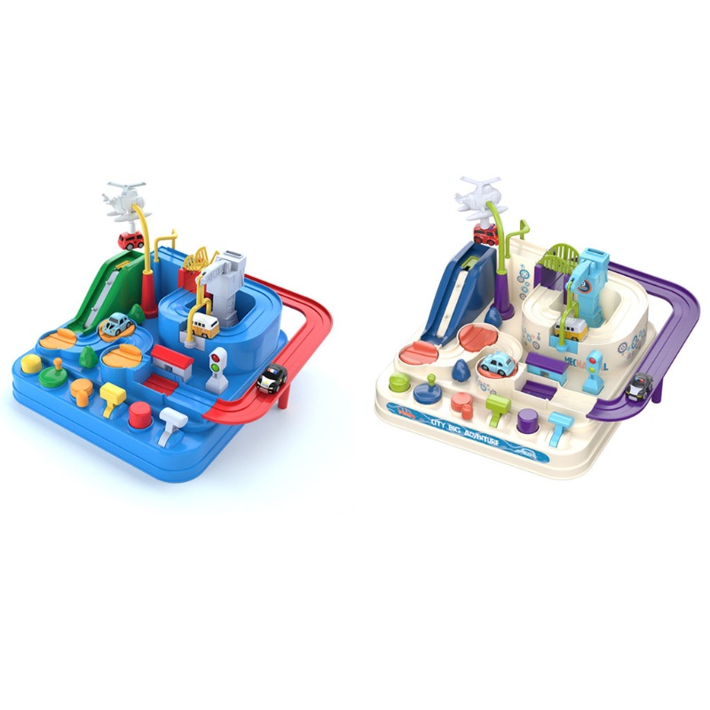 Mary Mainan Petualangan Mobil City Rescue Preschool Educational Toy Vehicle Puzzle Car Track Playsets Untuk Balita Mainan Anak