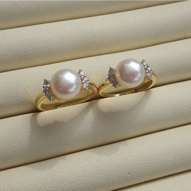 Cincin simpel mutiara asli|Cincin mutiara lombok|Cincin mutiara air tawar|Cincin mutiara asli berser