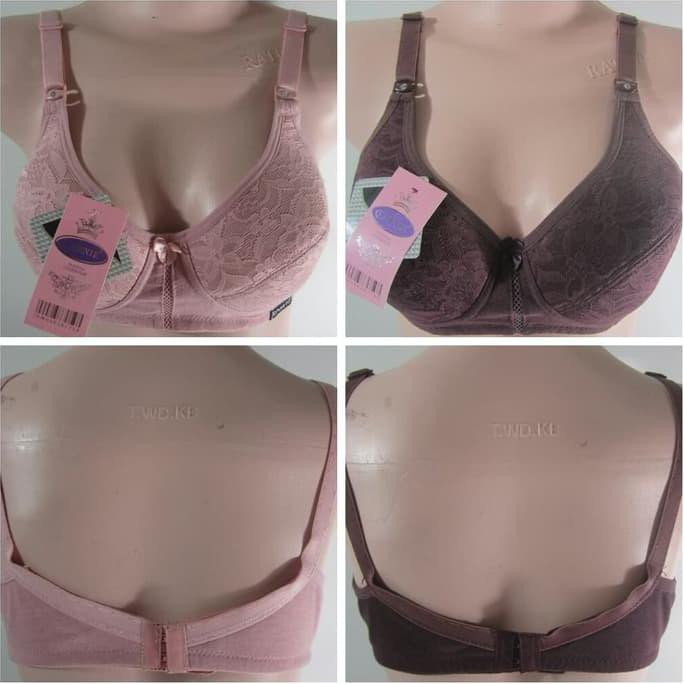 IBARUl Queenie Brukat Jumbo | Sport Bra Basic Big Size (40, 42) - 40, Abu-abu ICLQl