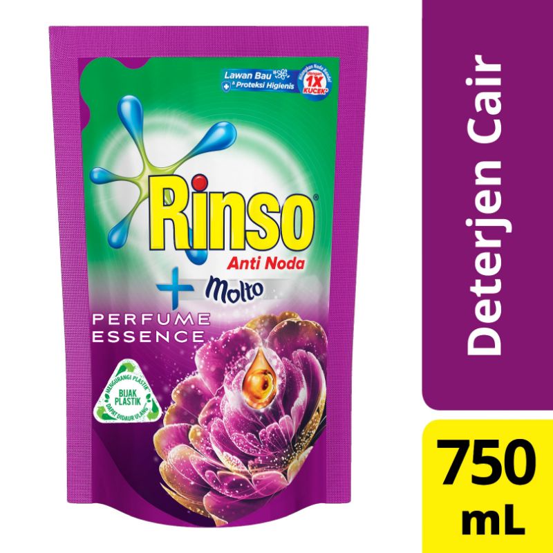 Rinso Molto Deterjen Cair  750 Ml - Deterjen Parfum, Deterjen Pewangi