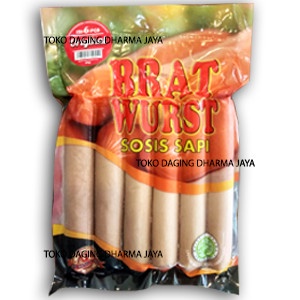 

Brat Wurst Sosis Sapi Jumbo Isi 6 - Lada Hitam / sosis sapi