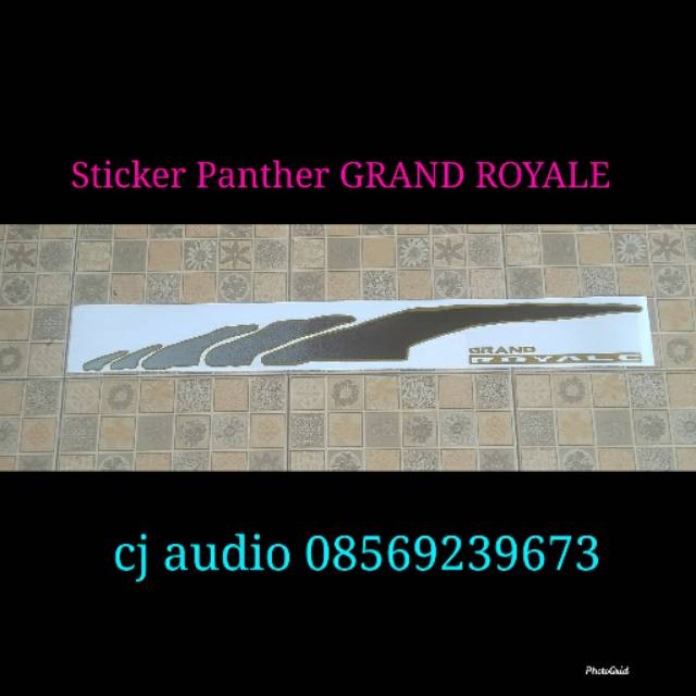 Sticker stiker list body Mobil tulisan Isuzu panther Grand Royale royal