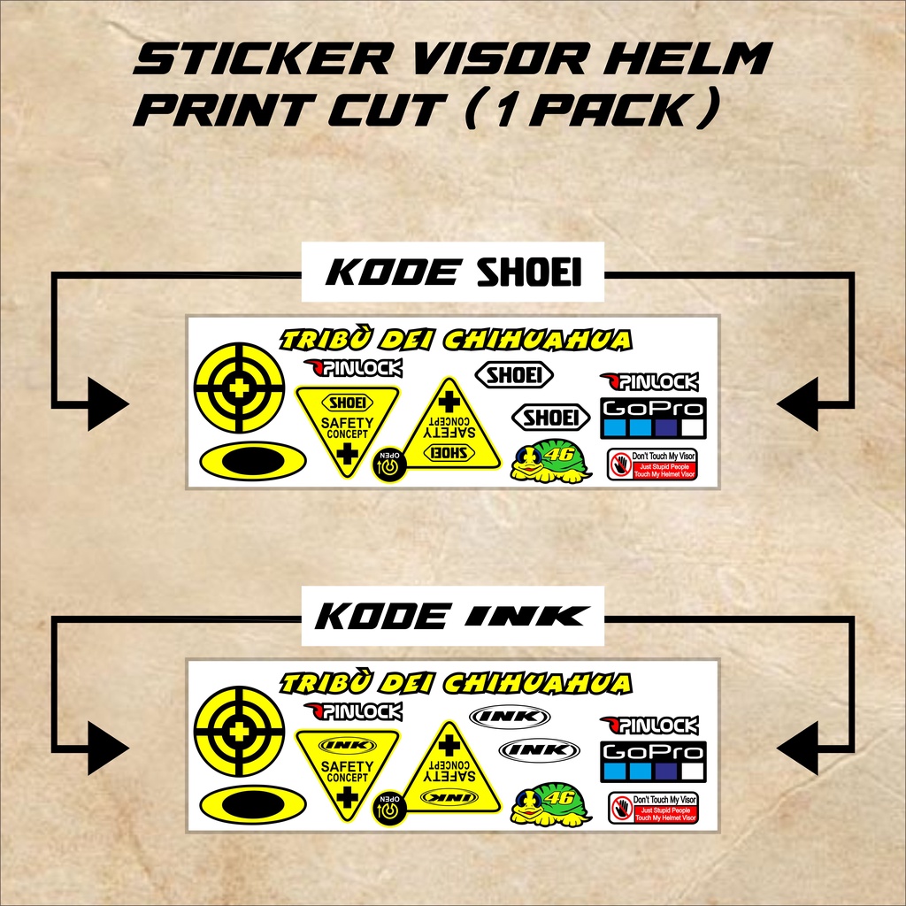 Sticker Visor Helm Stiker Helm 1 Set