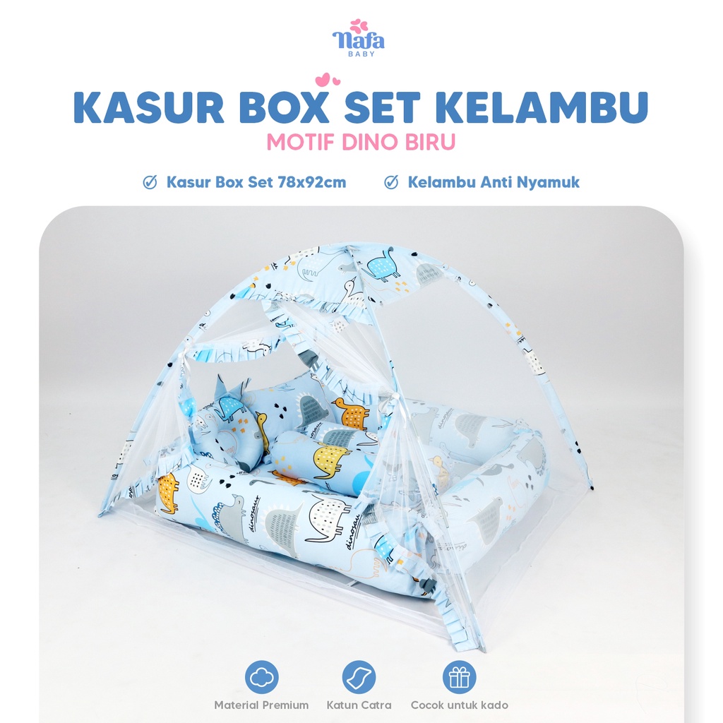 NAFA BABY - Kasur Bayi Box Include Kelambu Tenda Bayi | Perlengkapan Tidur Bayi