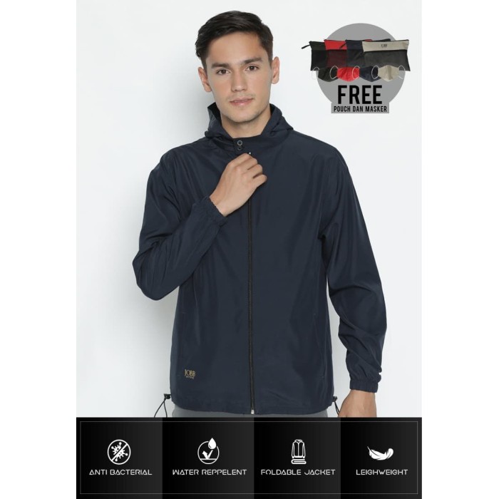 Jaket pria Jobb Active Folant Jaket Pria Anti Bacterial Regular Fit Navy - M X9H3