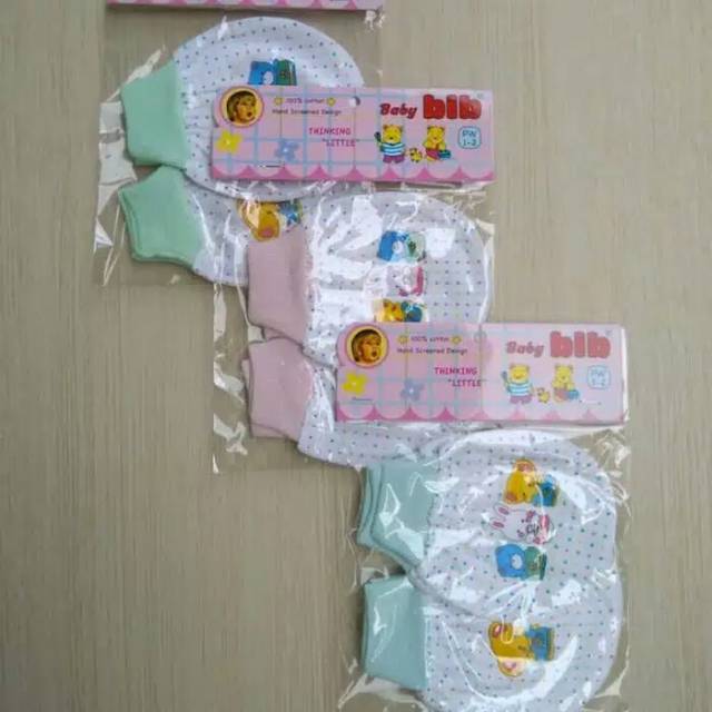 SARUNG TANGAN DAN KAKI BIB RIB-SARUNG TANGAN BAYI HALUS BIB-SARUNG TANGAN DAN KAKI BAYI MURAH MERIAH