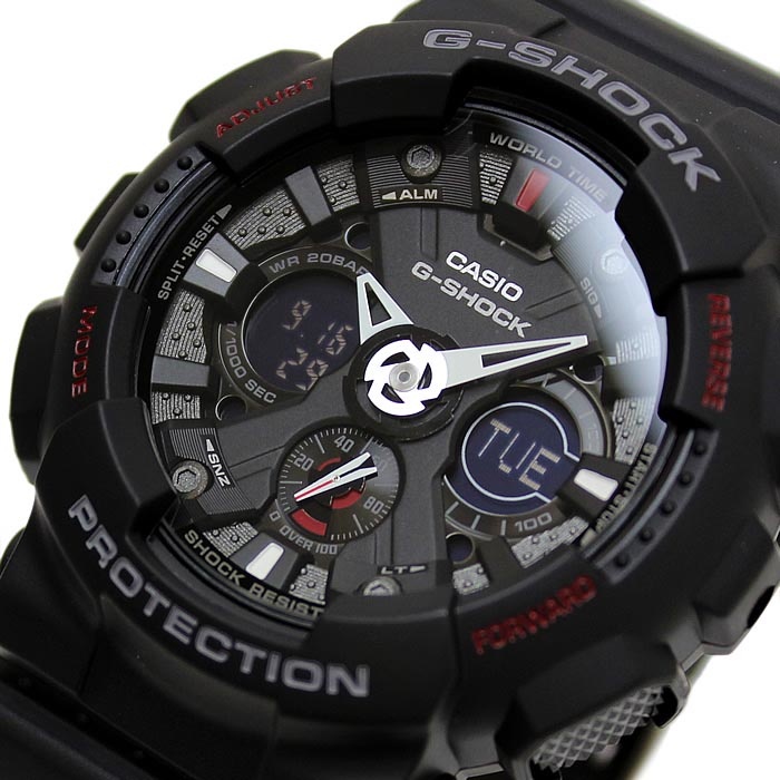 Casio G-Shock GA-120BB-1A Analog Digital Dial Black Resin Band Fullset