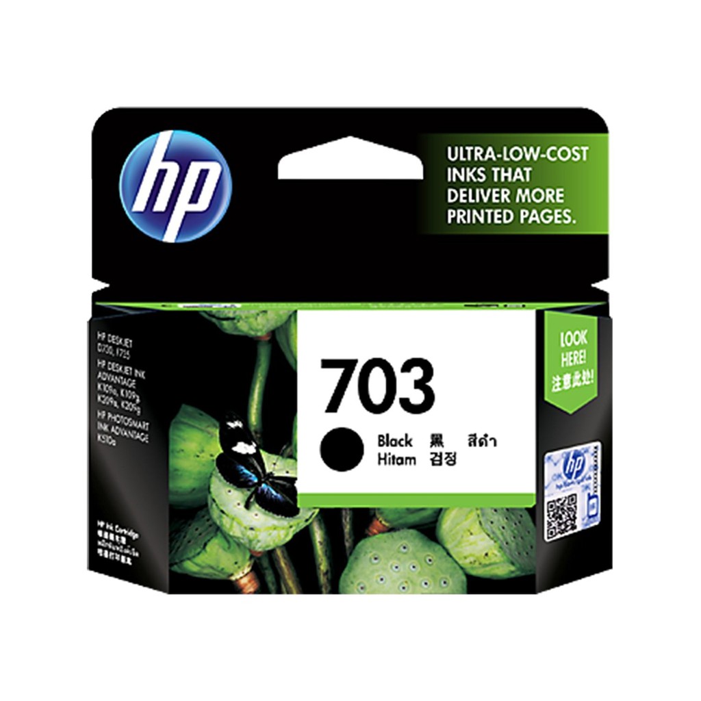 Hp Tinta Cartridge 703 Black Original