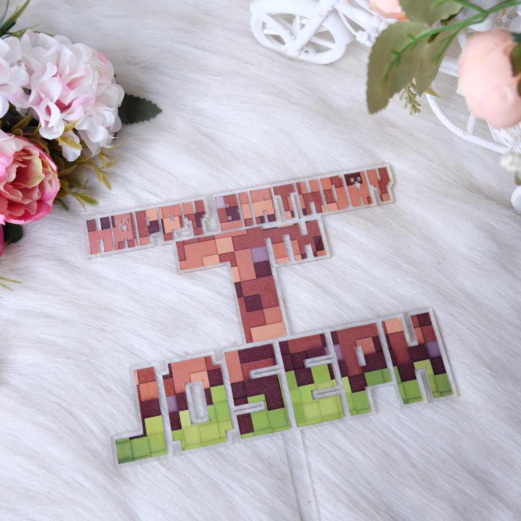 Hiasan kue/Cake Topper Minecraft