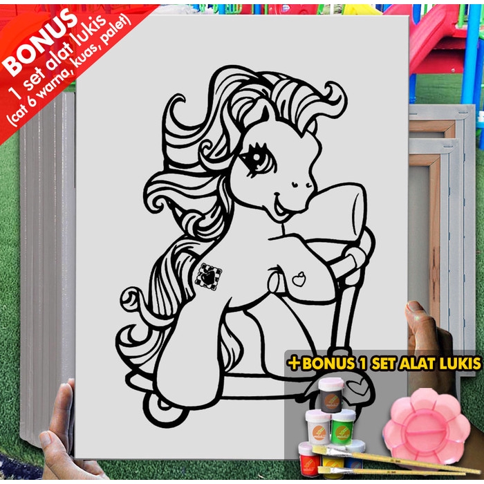 

Kanvas Lukis Outline Mylitte Pony 30x40 cm MEL1125 Mewarnai Coloring