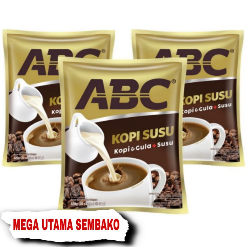 

kopi ABC susu 1 renceng isi 10 sachet @ 31 gr