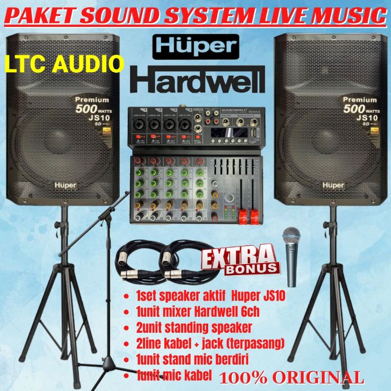 Paket Sound System Live Music HUPER 15 Inch ORIGINAL + Mixer (Pro 3)