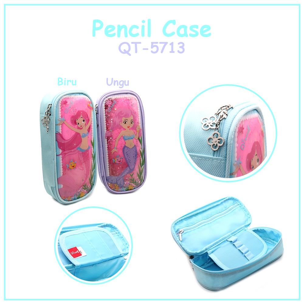 

Kotak Pensil mermaid + pencil case + kotak pensil liquid glitter mermaid A5713
