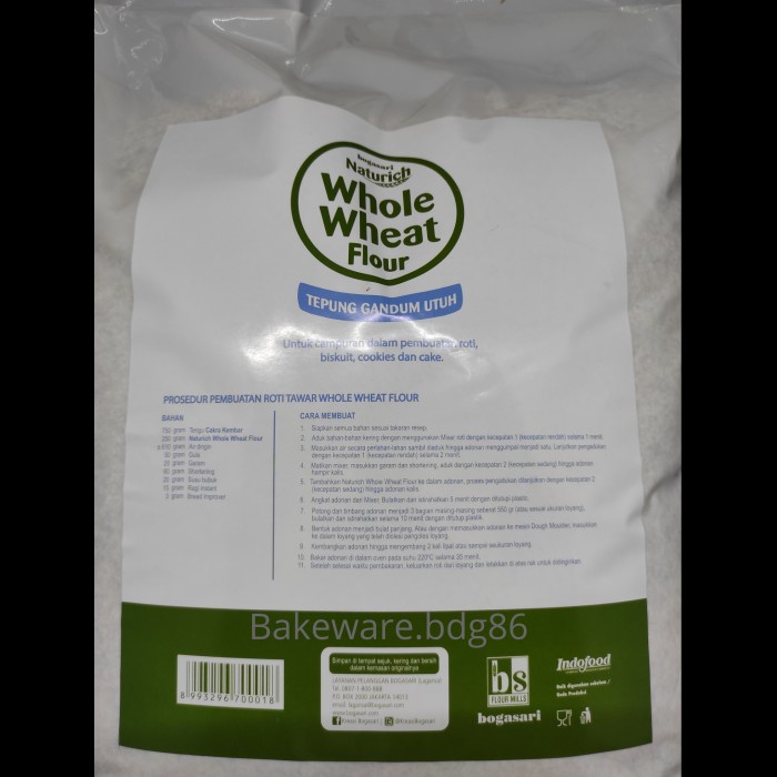 

gtg2011bb Naturich Whole Wheat Flour Bogasari Tepung Gandum Utuh 500 Gram Da01D100