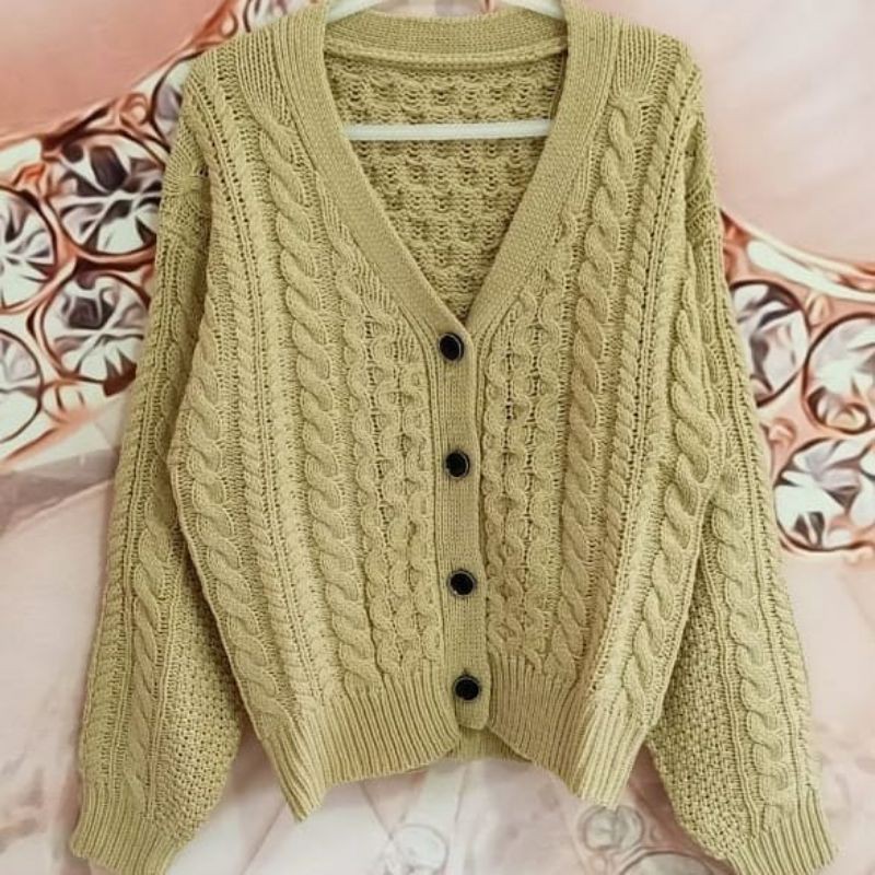 Cardigan Cable Premium Tebal  Cardigan Prilly