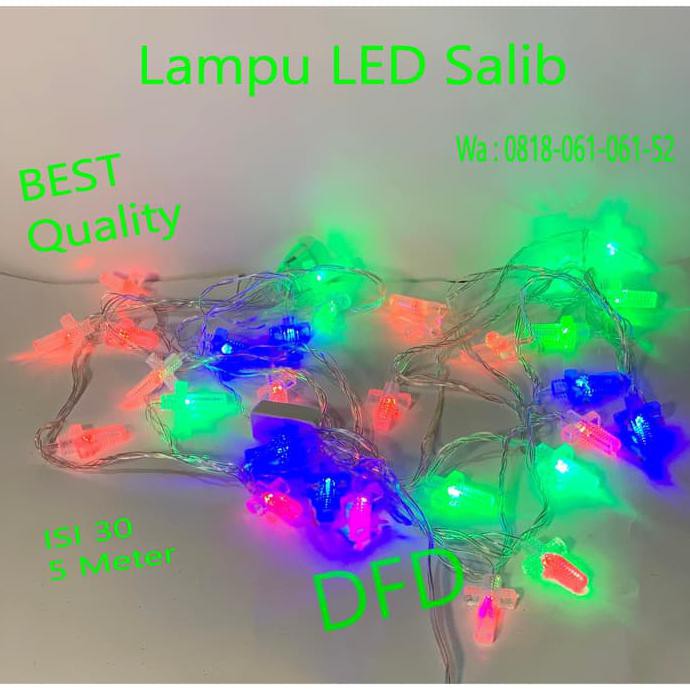 Lampu Pohon Natal Salib Kualitas Terbaik Acrylic Led Kabel Putih