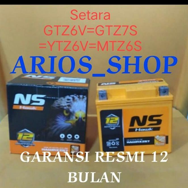 Aki Accu Battery NS HAWK GTZ7S YAMAHA NMAX AEROX 155 garansi 12 bulan arioss90 Diminati Banget