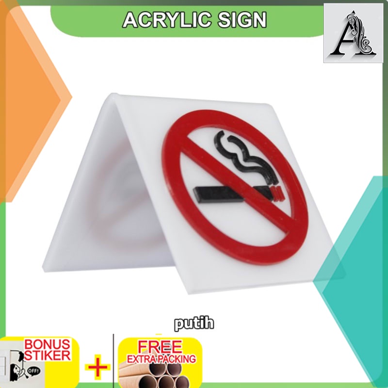 

Grosir Tanda Dilarang Merokok Acrylic/Akrilik - Taruh Putih