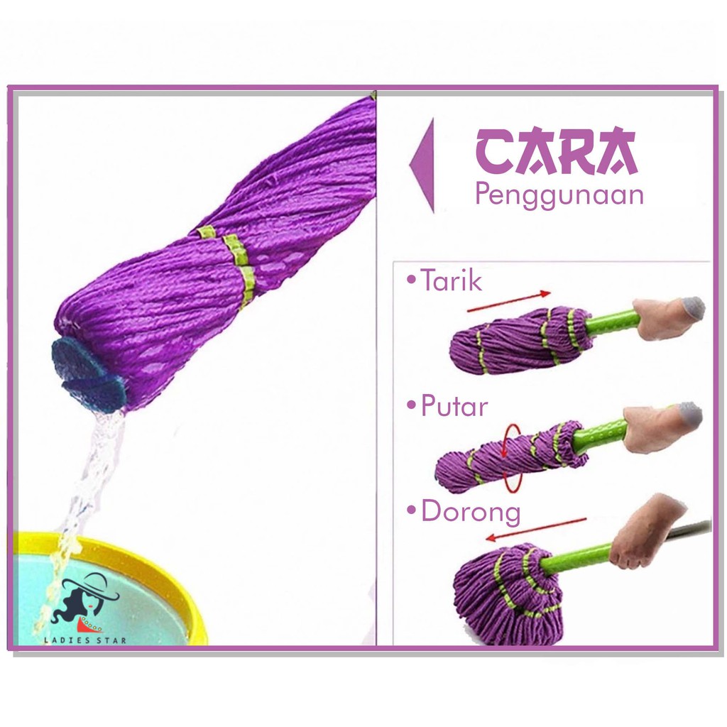 COD  - Twist Mop Set Alat Pel Otomatis Berkualitas - TB4